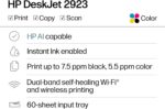 HP DeskJet 2923 Wireless All-in-One Color Inkjet Printer, Scanner, Copier, 6 Mon... - Image 3