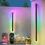 2 Pack Outdoor RGB Long Wall Lights, 31.4inch Wall Lights RGB/Warm/White Dimmabl... - Image 2