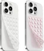 (2 Pack) Silicone Suction Cup Phone Case Mount Double Sided, Sticky Phone Grip w... - Image 2