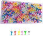 200pcs Push Pins,Clear Multiple Colors Push Pins, Bulletin Board Thumb Tacks for... - Image 2