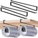 2Pack Tumbler Cup Lid Organizer for Cabinet Door Hanging Carbon Steel Rack | Mug... - Image 2