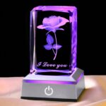 3D Rose Crystal Nightlight,Perfect Mothers Day Gifts for Wife Her Mom from Daugh... - Image 2