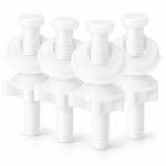 4 Pcs Toilet Seat Screws, Including Plastic Bolts, Nuts and Washers, Durable Toi... - Image 2