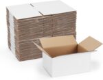 40 Pack Small Shipping Boxes 8x6x4 Inches, White Corrugated Cardboard Mailing Bo... - Image 2
