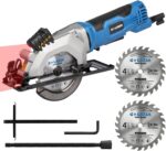 4Amp Mini Circular Saw Corded, 3500RPM Compact Saw with Laser Guide, Rip Guide, ... - Image 2