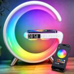 5 in 1 LED Table Lamp with Wireless Charging Bluetooth Speaker | App Controlled ... - Image 2