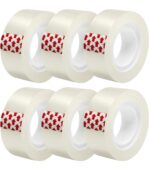 6 Rolls Transparent Tape Refills, Clear Tape Dispenser Refill Rolls, Glossy Gift... - Image 2