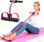6-Tube Pedal Resistance Band for Women,Fixed High Resistance Foot Pedal Exercise... - Image 2