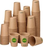 600 Pack 12 oz Disposable Paper Cups, Brown Coffee Cups Unbleached Kraft Paper, ... - Image 2