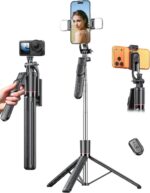 67’’ Selfie Stick Tripod with Light, Basic Phone Stand for iPhone & Samsung, All... - Image 2