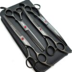 7.0in Titanium Professional dog Grooming Scissors set,Straight & Thinning & Curv... - Image 2