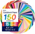 75 Colors Colored Cardstock Paper Bulk 150 sheets 8.5 x 11", Construction Paper,... - Image 2