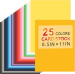 8.5" X 11" Colored Cardstock, 25 Colored Construction Paper | 180gsm/65lb Cardst... - Image 2