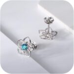 925 Sterling Silver Earrings for Women 2025 Trendy Colorful Synthetic Diamond Zi... - Image 2