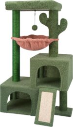 AIWIKIDE 37.4" Cactus Cat Tree Tower with Twin Cat Condos for Indoor Cats, All-i... - Image 2
