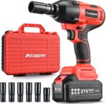 AOBEN Cordless Impact Wrench 1/2 Inch, Power Impact Gun Kit, Max 600N. M/450Ft-l... - Image 2