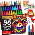 ARTISTRO 36 Acrylic Paint Markers - Paint Pens for Drawing - For Fabric, Rock, G... - Image 2