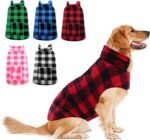 ASENKU Dog Winter Coat, Fleece Doggie Jacket Plaid Reversible Vest Waterproof Wi... - Image 2