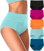 ASIMOON High Waisted Cotton Underwear for Women Plus Size Slight Tummy Control F... - Image 2