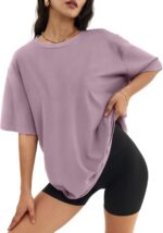 ATHMILE Womens Oversized T Shirts Casual Tee Workout Tops Gym Clothes Summer Loo... - Image 2