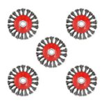 AUPREX 5 Pack 4 Inch Twist Knotted Wire Wheel Brush for Angle Grinder with 5/8 I... - Image 2