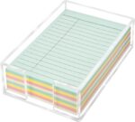 Acrylic Sticky Note Holder, 4 x 6 Crystal Clear Sticky Note Dispenser Acrylic No... - Image 2