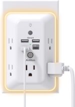 Addtam Surge Protector Outlet Extender, Plug Extension Outlet with Night Light, ... - Image 2