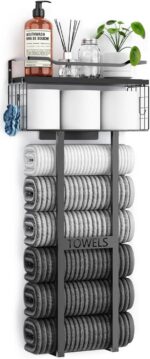 Aetyord Towel Racks for Bathroom 31inch Wall Mounted Towel Rack,Floating Shelf w... - Image 2