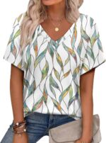 Alaroo Womens Summer Tops 2026 V Neck Short Sleeve Shirts Trendy Dressy Casual V... - Image 2