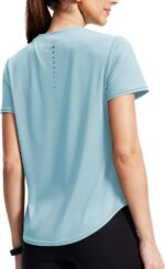 Alaroo Womens Workout Tops Sun Protection Running Pliates Athletic Lightweight S... - Image 2