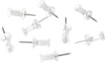 Amazon Basics Push Pins Tacks, Steel Point, Clear Plastic Head, for Cork Board, ... - Image 2
