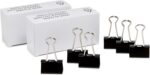 Amazon Basics Sturdy Binder Clips, Office Supplies, Medium 1.25 inches, Document... - Image 2