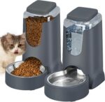 Automatic Cat Feeder and Water Dispenser with Stainless Steel Bowl Dog Gravity F... - Image 2