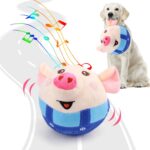 BABORUI Interactive Dog Toys Pig, Jumping Squeaky Dog Toys with Recording and Mu... - Image 2