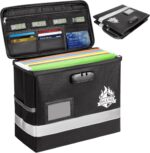 BALEINE Fireproof Document Box with Lock, Portable Fireproof Document Bag Waterp... - Image 2