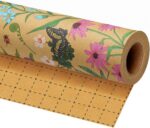 BIOBROWN Kraft Floral Wrapping Paper Wildflower Design Flower Gift Wrap | 17 inc... - Image 2