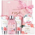 BODY & EARTH Spa Gift Set for Women - Luxurious 5 Pcs Bath and Body Box, Rose Sc... - Image 2