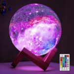 BRIGHTWORLD Moon Lamp Galaxy Lamp 5.9 inch 16 Colors LED 3D Moon Light, Remote &... - Image 2