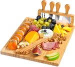 Bamboo Cheese Board and Charcuterie Boards Set & Serving Tray | House Warming Gi... - Image 2