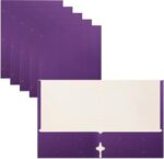 Better Office Products Two Pocket Portfolio Folders, 50-Pack, Purple, Letter Siz... - Image 2