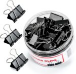 Binder Clips, 48 Pcs Medium Binder Clips, Kalerr Black Binder Clip Medium, 1.25 ... - Image 2
