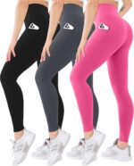 Blisset 3 Pack High Waisted Leggings for Women with Pockets Soft Active Tummy Co... - Image 2