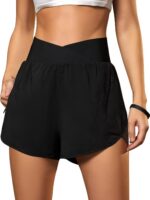 Blooming Jelly Women's Workout Shorts Athletic Running Shorts Crossover High Wai... - Image 2