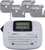 Brother PT-M95 P-Touch Monochrome Label Maker Bundle (4 Label Tapes Included),Wh... - Image 2