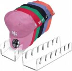 CHENYAOAI Hat Organizer for Baseball Caps, 2 Pcs No Install Acrylic Hat Stand fo... - Image 2