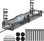 Cable Management, 25'' Cable Management Under Desk No Drill, Metal Cord Organize... - Image 2