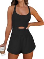Caracilia Women's Workout Athletic Romper Summer Sets Short Jumpsuits Onesie Run... - Image 2