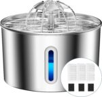 Cat Water Fountain Stainless Steel - 74oz/2.2L Automatic Large Pet Watering Bowl... - Image 2
