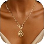 Chunky Gold Necklace for Women Trendy Non Tarnish 14K Gold Plated Paperclip Chai... - Image 2