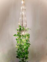 Comtelek Fake Hanging Plants with Lights Artificial Plants for Home Decor Macram... - Image 2